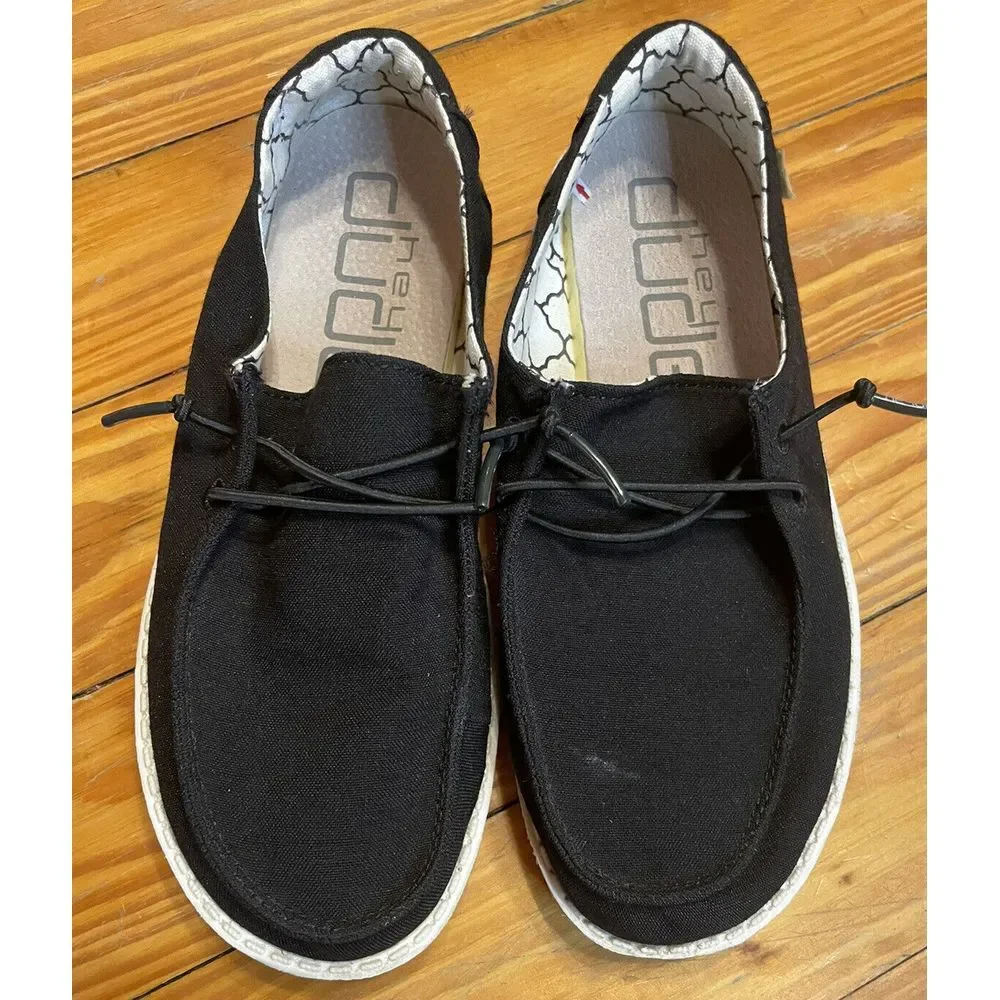 Hey Dude Wendy Linen‎ Black Size 3